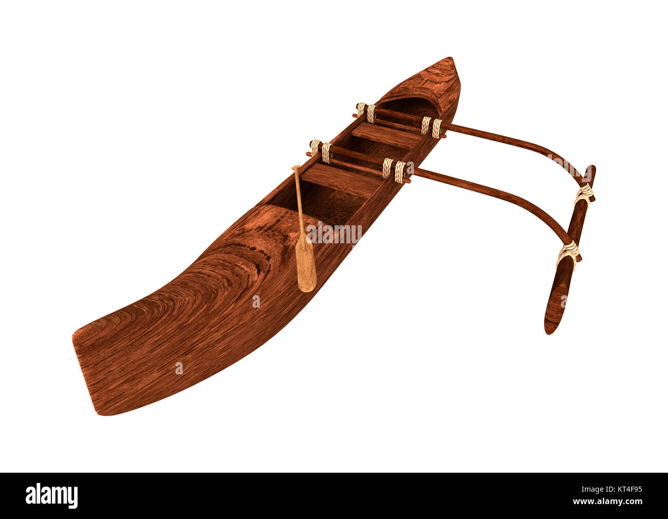 Le Rendu 3D'Outrigger on White Banque D'Images