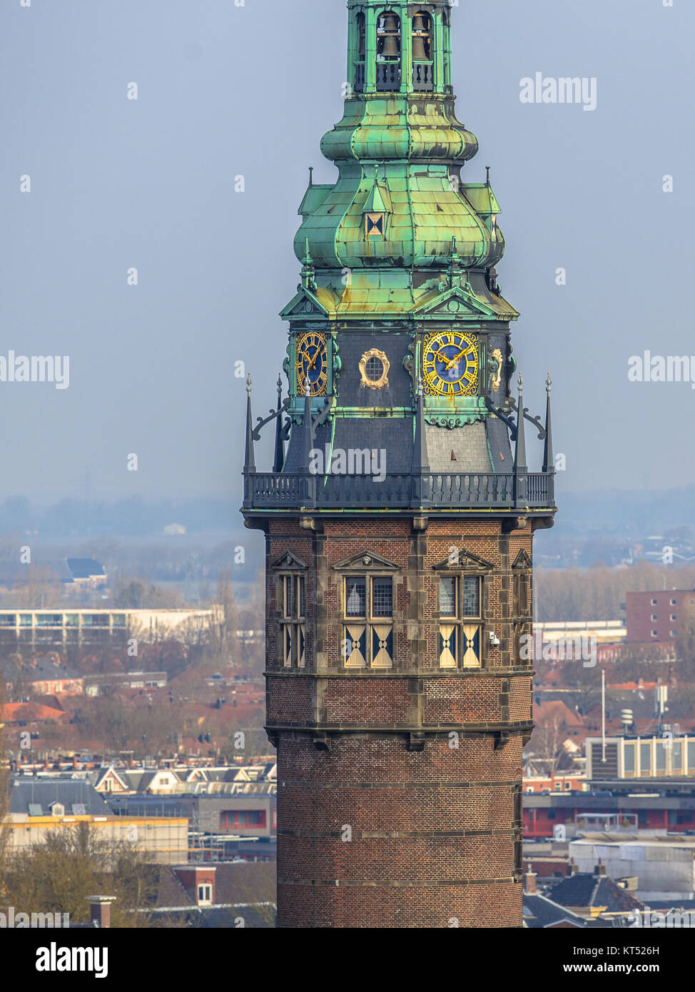 GRONINGEN, Pays-Bas - 17 SEP 2016 : Détail de la tour de la Groningue, l'un des eyecatchers de la ville Banque D'Images
