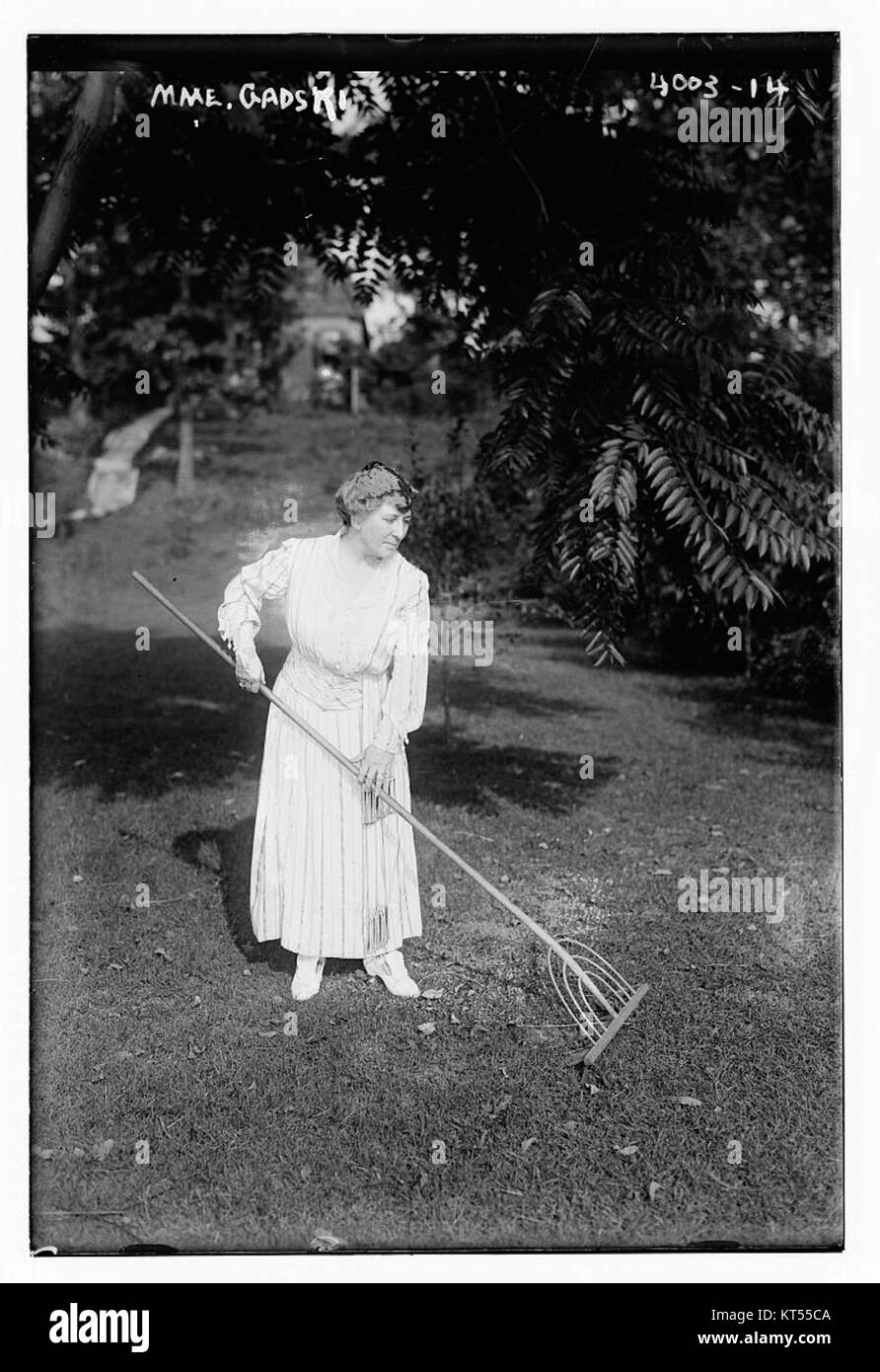 Mme Gadski, chanteuse d'opéra renommée, est connue pour ses impressionnantes performances vocales et ses contributions au monde de la musique classique. Banque D'Images
