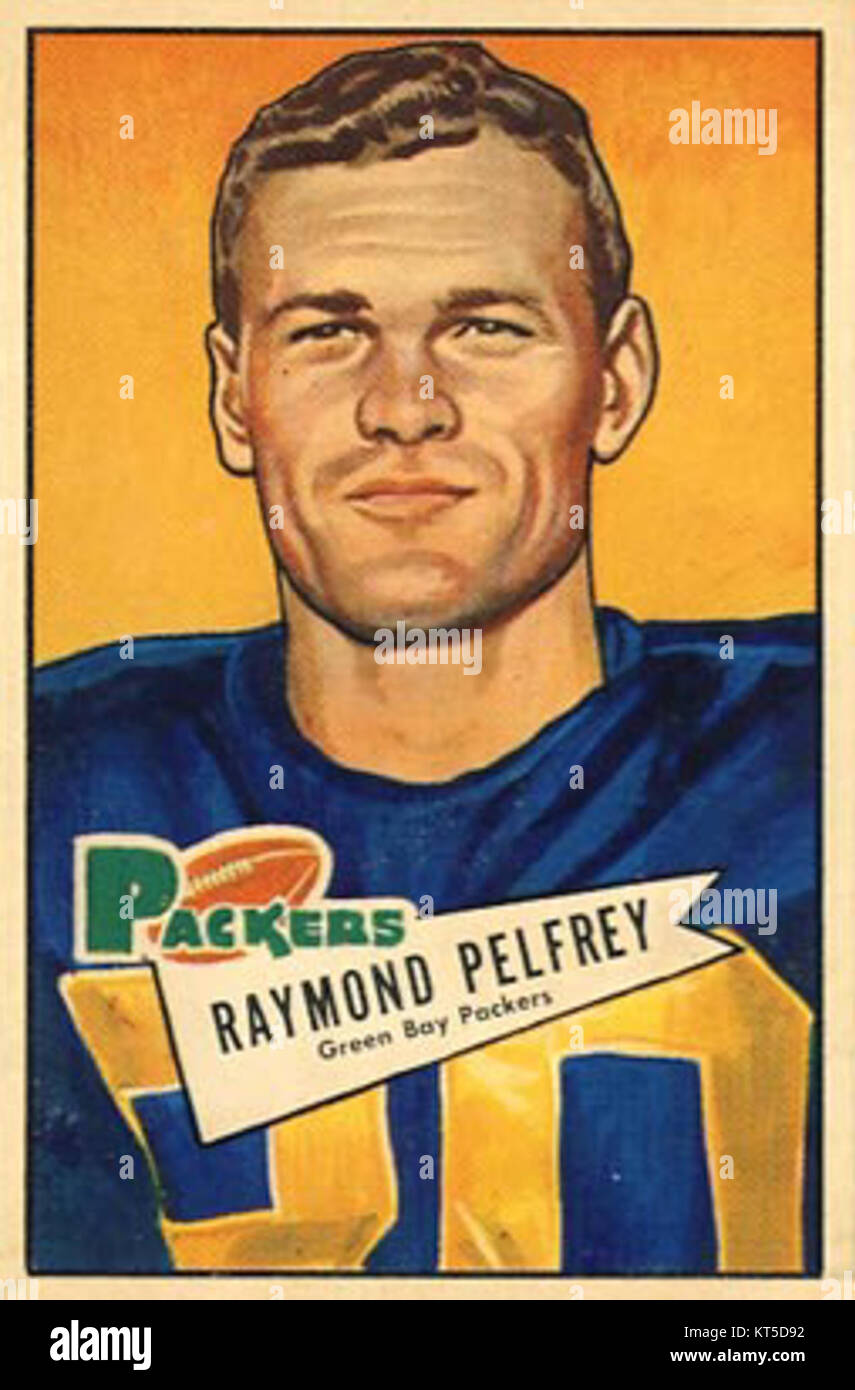 Cette carte Bowman de 1952 met en vedette Ray Pelfrey, mettant en vedette une pièce vintage de la collection de cartes Bowman. La carte est un objet de collection représentant l'ère des premières cartes à collectionner de baseball. Banque D'Images