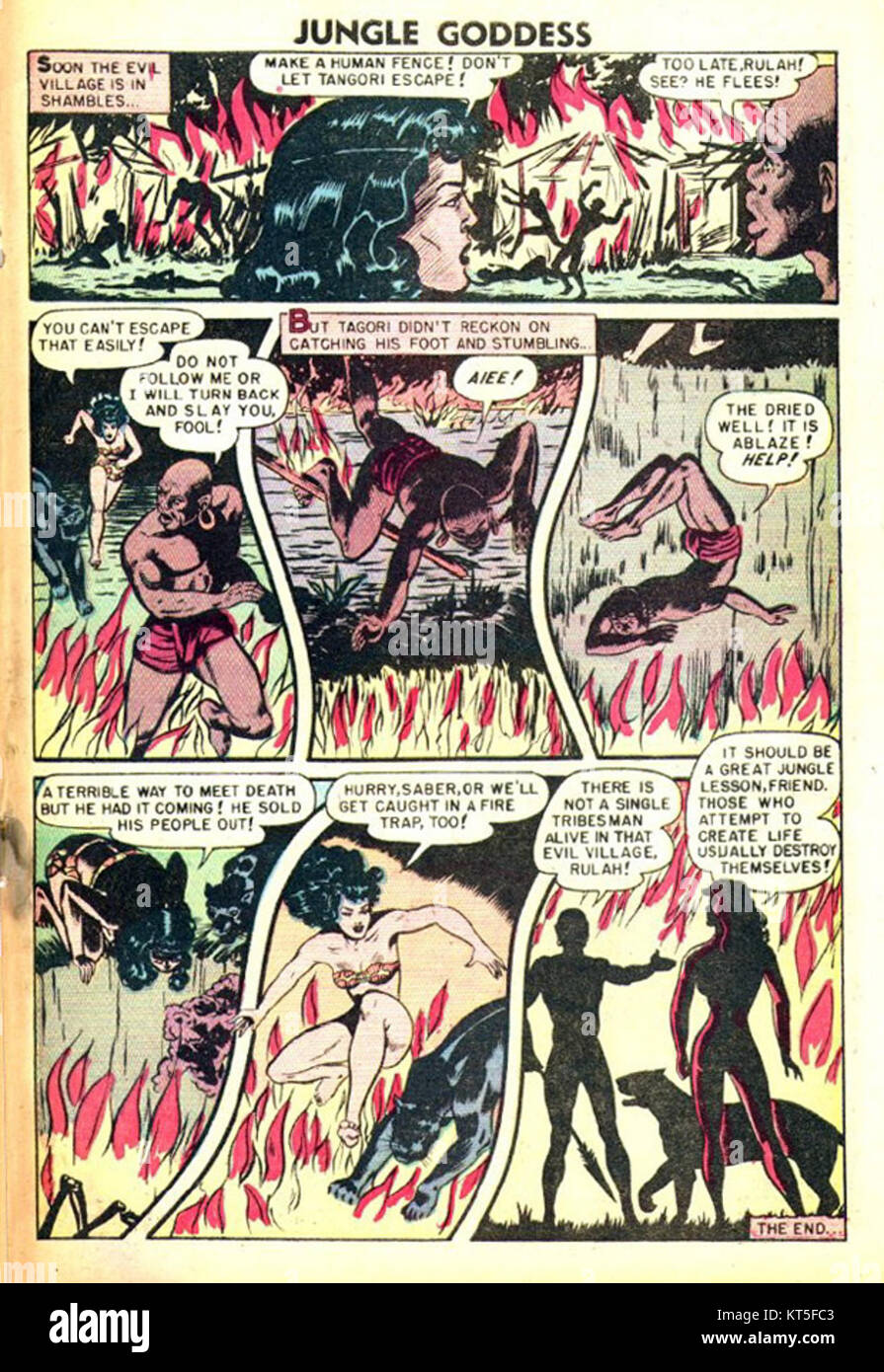 Rulah, un personnage du début des années 1930, figure dans cette image vintage. Rulah, également connue sous le nom de la déesse de la Jungle, était un personnage de bande dessinée populaire connu pour ses exploits aventureux dans la jungle. Banque D'Images