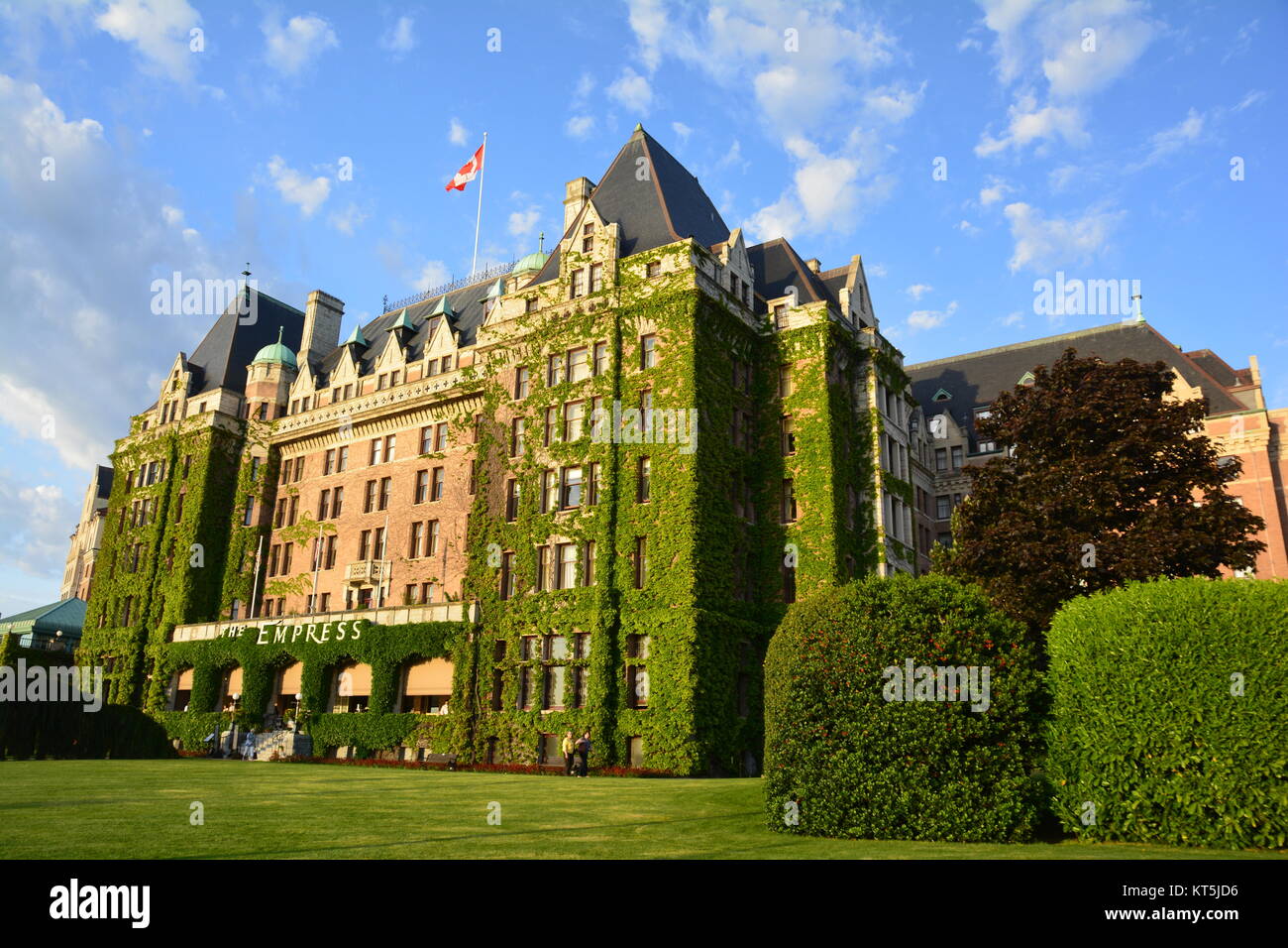 Le puissant hôtel Empress de Victoria, Colombie-Britannique, au Canada, est l'un des plus beaux hôtels de Victoria. Banque D'Images