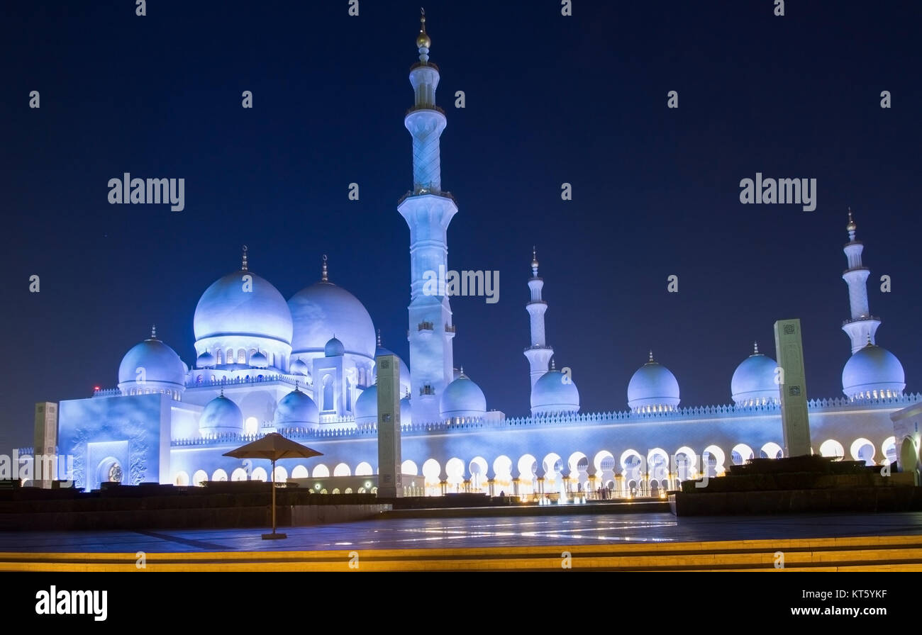 mosquée de sheik zayed à abu dhabi Banque D'Images