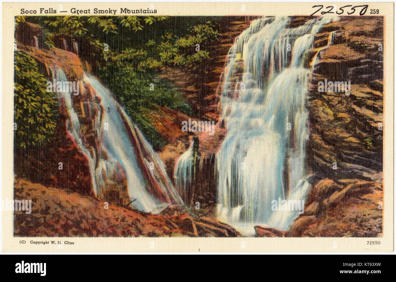 Soco Falls -- Great Smoky Mountains (72550) Banque D'Images