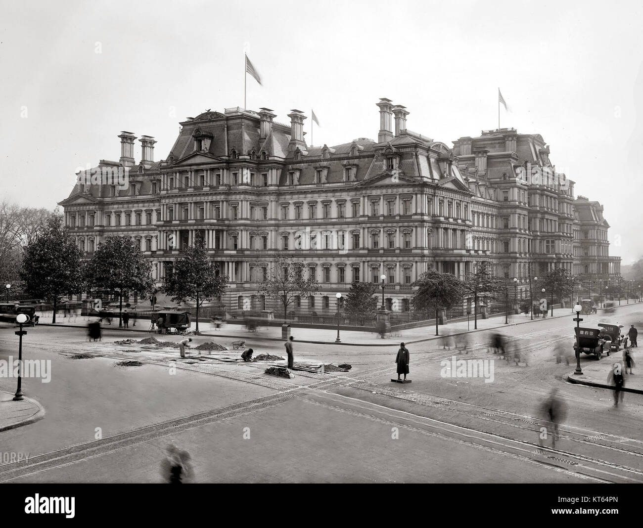 Le State, War, and Navy Building est un bâtiment historique du gouvernement à Washington, D.C. aux États-Unis. Il a servi de symbole important de l'administration du gouvernement américain et est remarquable pour son importance architecturale et historique. Banque D'Images