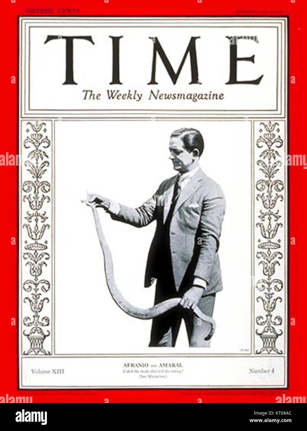 Afranio do Amaral est un médecin et chercheur brésilien présenté dans Time Magazine pour ses contributions à la science médicale et à la santé publique au Brésil. Banque D'Images