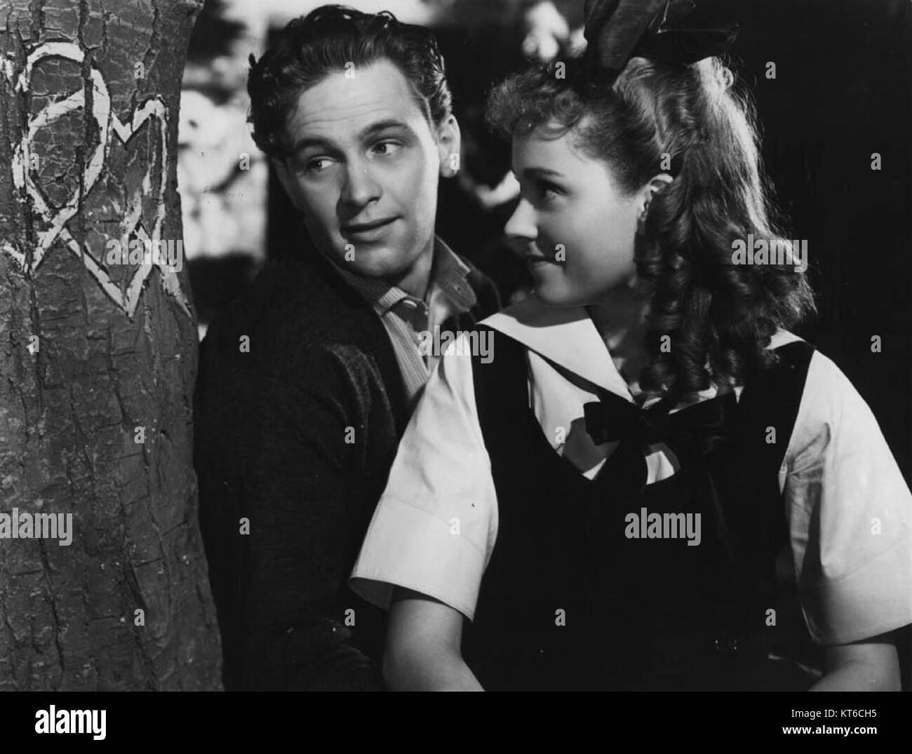 William Holden et Martha Scott ont joué dans la pièce Our Town de 1940, qui dépeint la vie dans la ville fictive de Grover's Corners. Leurs performances ont contribué à amener le drame américain classique sur scène. Banque D'Images