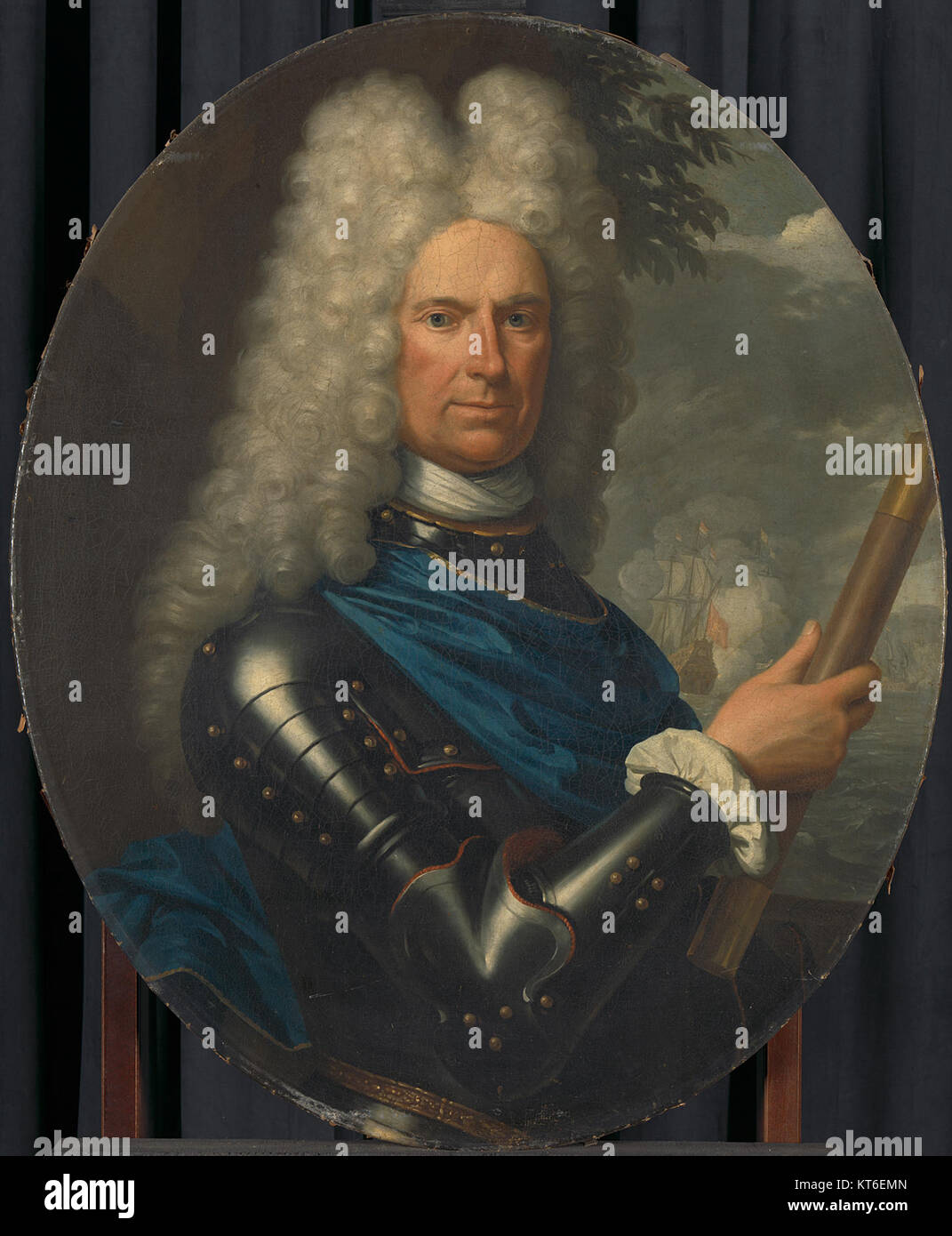 Arent van Buren (1670-1721), capitaine de mer néerlandais, est connu pour ses contributions à l'histoire navale, comme le montre un portrait conservé au Rijksmuseum. Banque D'Images