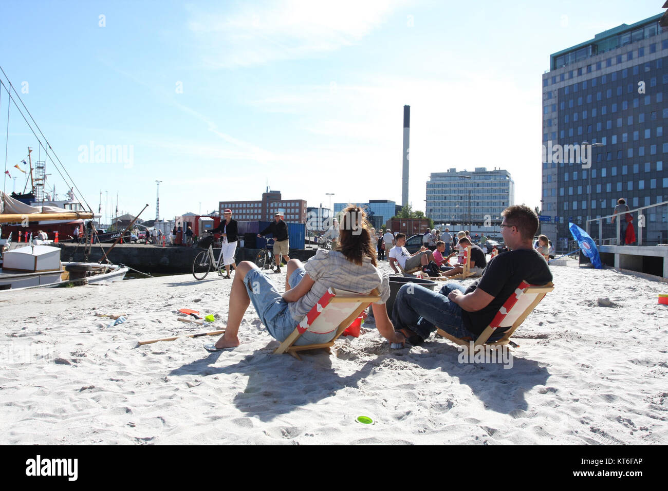 L'Aarhus Festuge (festival d'Aarhus) est un événement culturel annuel au Danemark qui célèbre l'art, la musique et les spectacles dans les Docklands de la ville et d'autres lieux. Banque D'Images