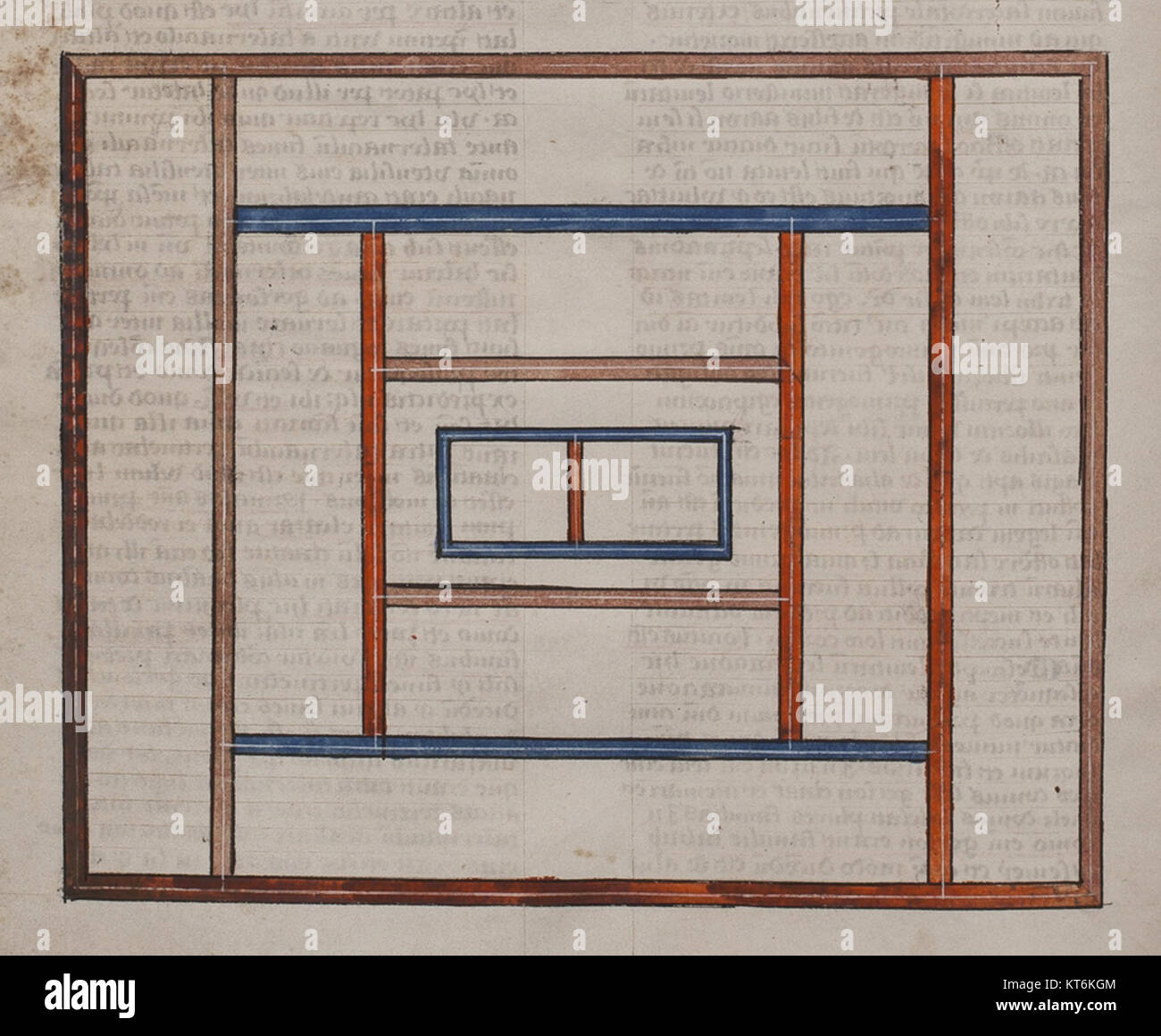 Cette illustration montre la disposition des camps Lévites entourant le Tabernacle telle que décrite dans la *Postilla Litteralis*, un commentaire du XIIIe siècle de Nicolas de Lyre. Il dépeint l'organisation biblique des camps israélites. Banque D'Images