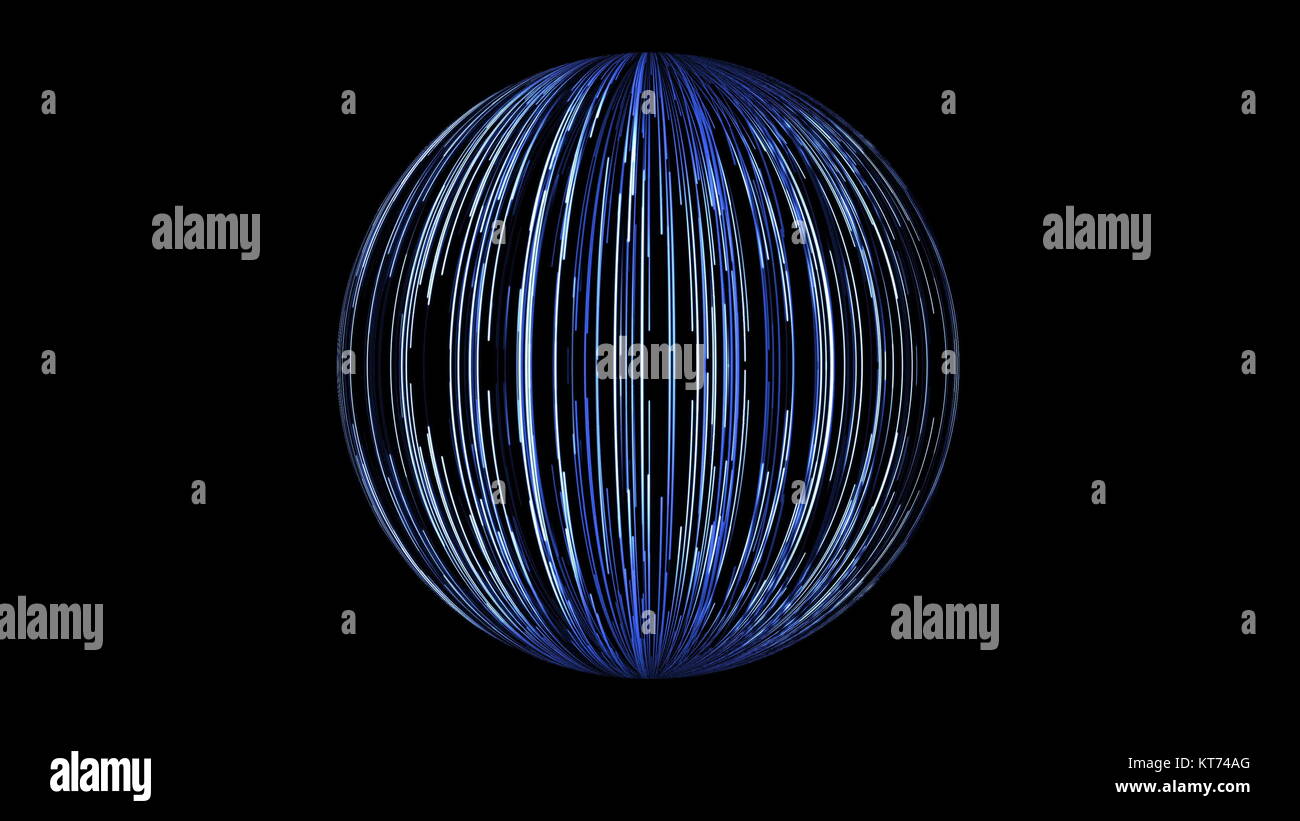 Résumé fond avec une sphère formée à partir des lignes Banque D'Images