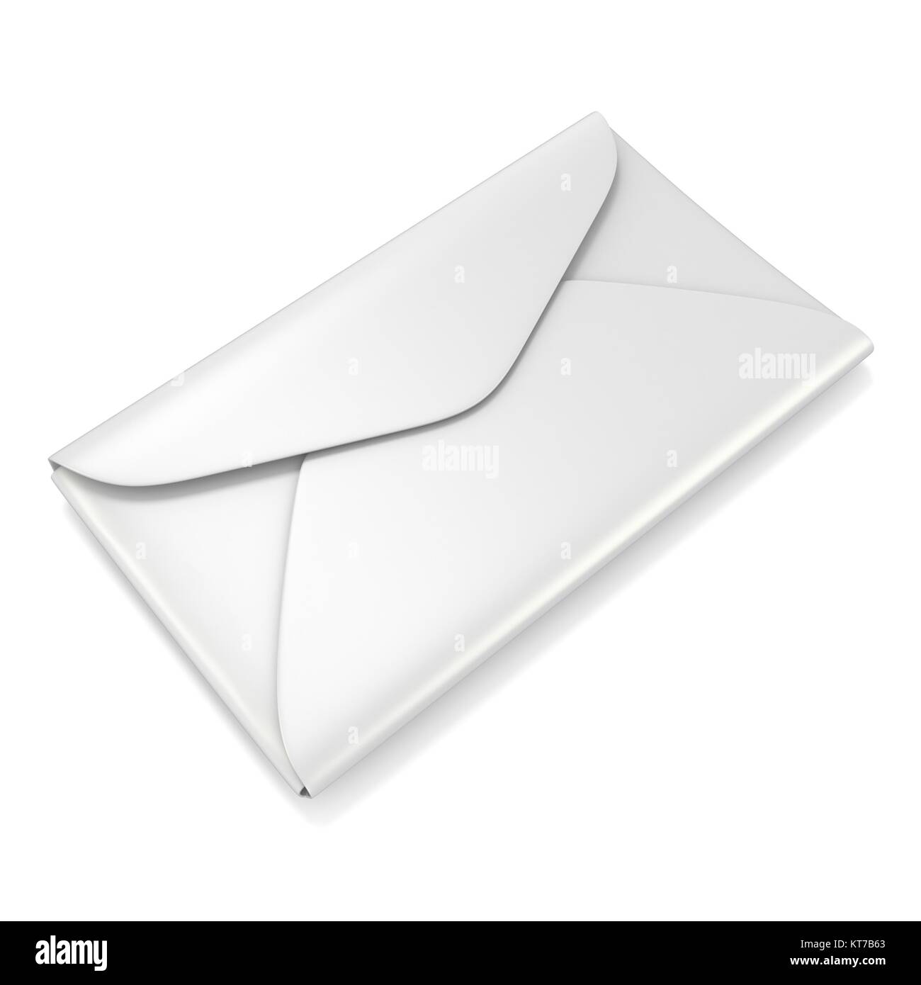 3D enveloppe blanche vierge Banque D'Images