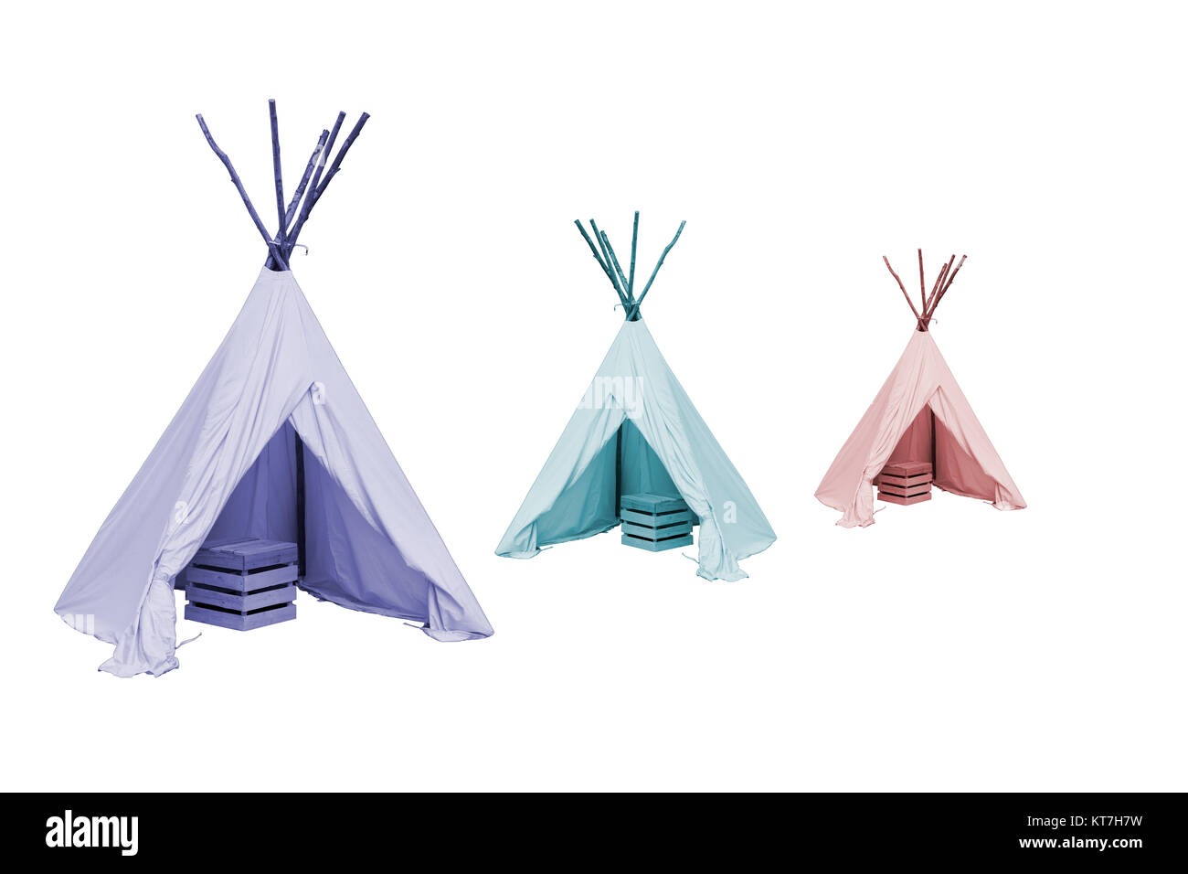 Tentes les peuples autochtones des Amériques style isolé sur fond blanc Banque D'Images