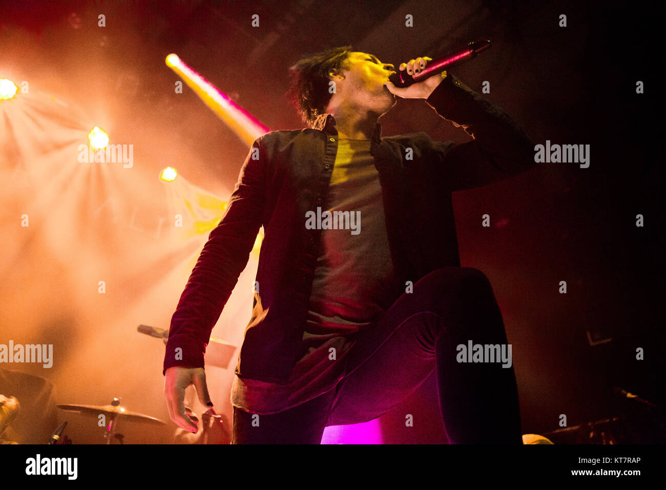 Le groupe de metalcore américain le mot vivant effectue un concert live de la Rockefeller à Oslo. Ici le chanteur Tyler Smith est vu sur scène. La Norvège, 23/03 2017. Banque D'Images