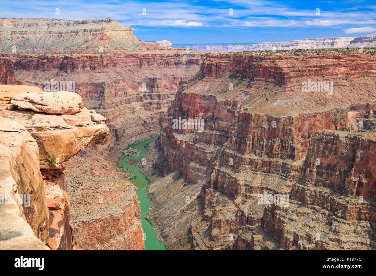 Colorado river vu de saddle horse trail à toroweap oublier dans le parc national du Grand Canyon, Arizona Banque D'Images