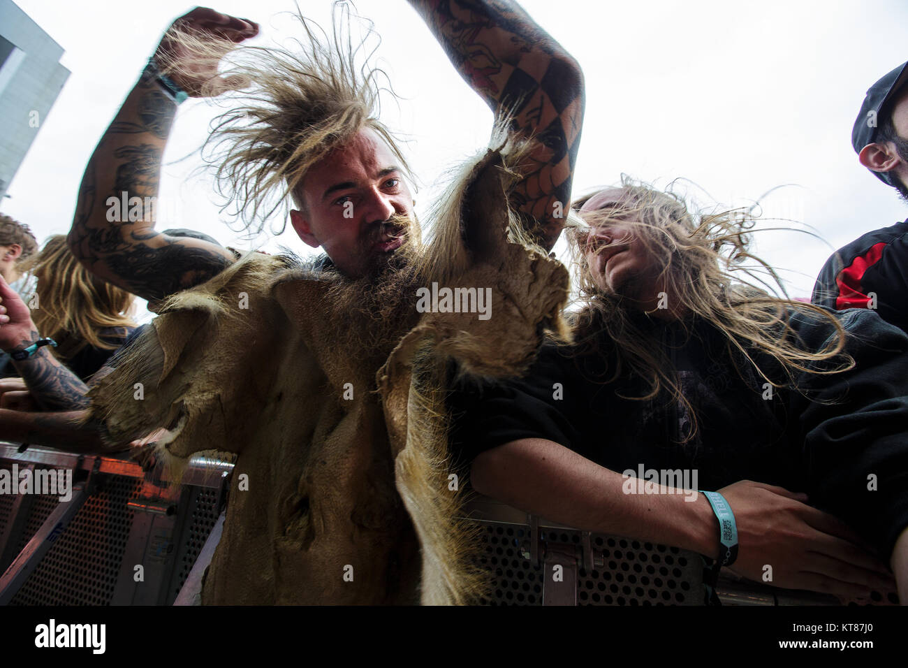 Des milliers de festivaliers et des groupes amateurs de musique se retrouvent chaque année pour l'assemblée annuelle de hard rock et heavy metal music festival Copenhell à Copenhague. Danemark 22/06 2017. Banque D'Images