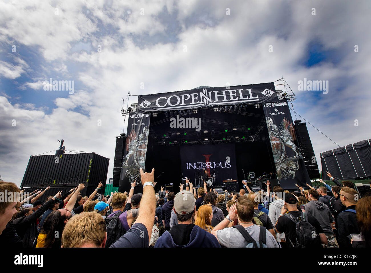 Des milliers de festivaliers et des groupes amateurs de musique se retrouvent chaque année pour l'assemblée annuelle de hard rock et heavy metal music festival Copenhell à Copenhague. Danemark 22/06 2017. Banque D'Images