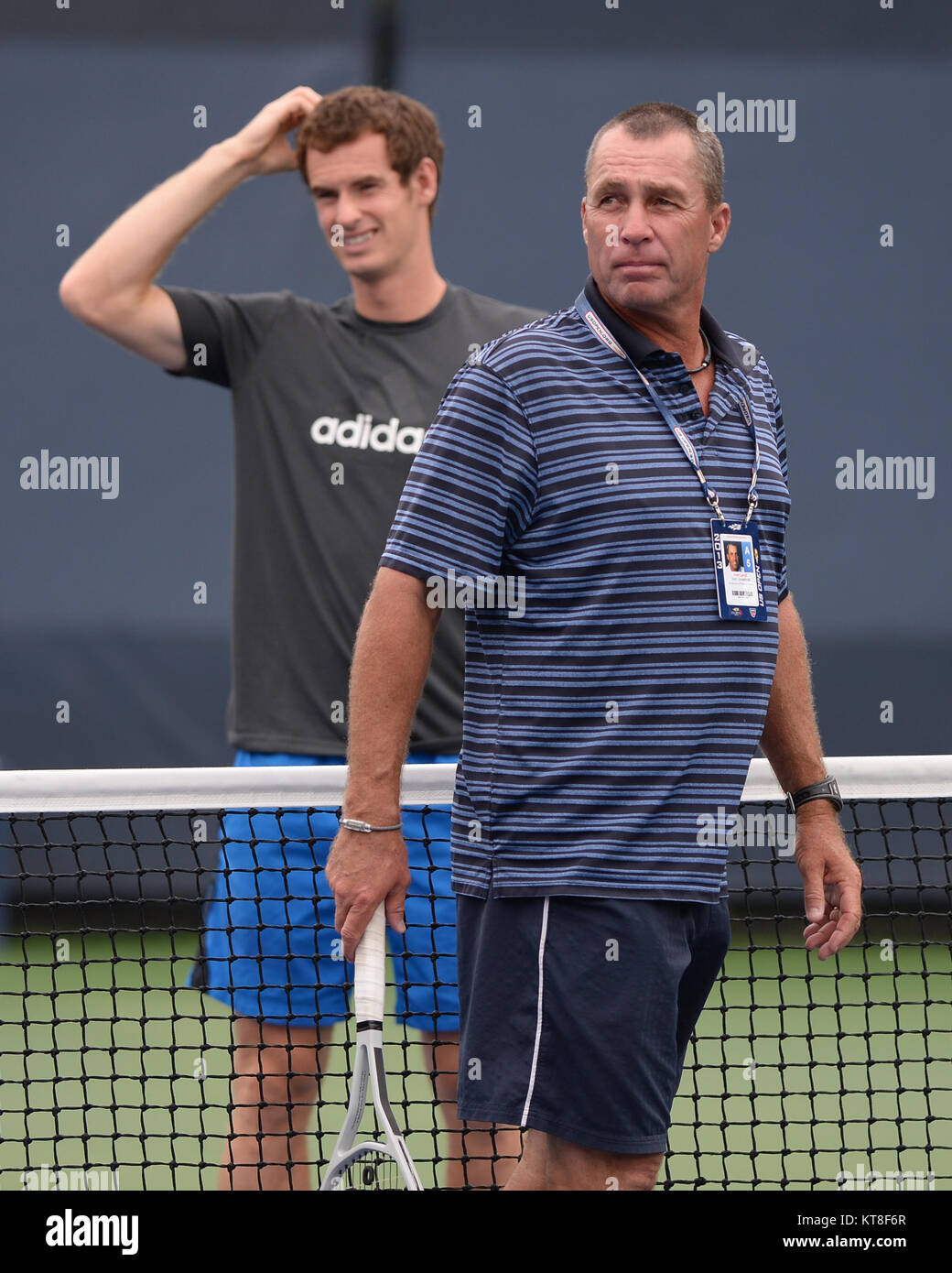 Andy Murray  SMG Ivan Lendl FL5    Jour3 082813 06.JPG FLUSHING, NY - 28 août : Andy Murray Ivan Lendl sur la troisième journée de l'US Open 2013 à l'USTA Billie Jean King National Tennis Center le 28 août 2013 dans le quartier de rinçage de la Queens Borough de la ville de New York. People : Andy Murray Ivan Lendl Banque D'Images