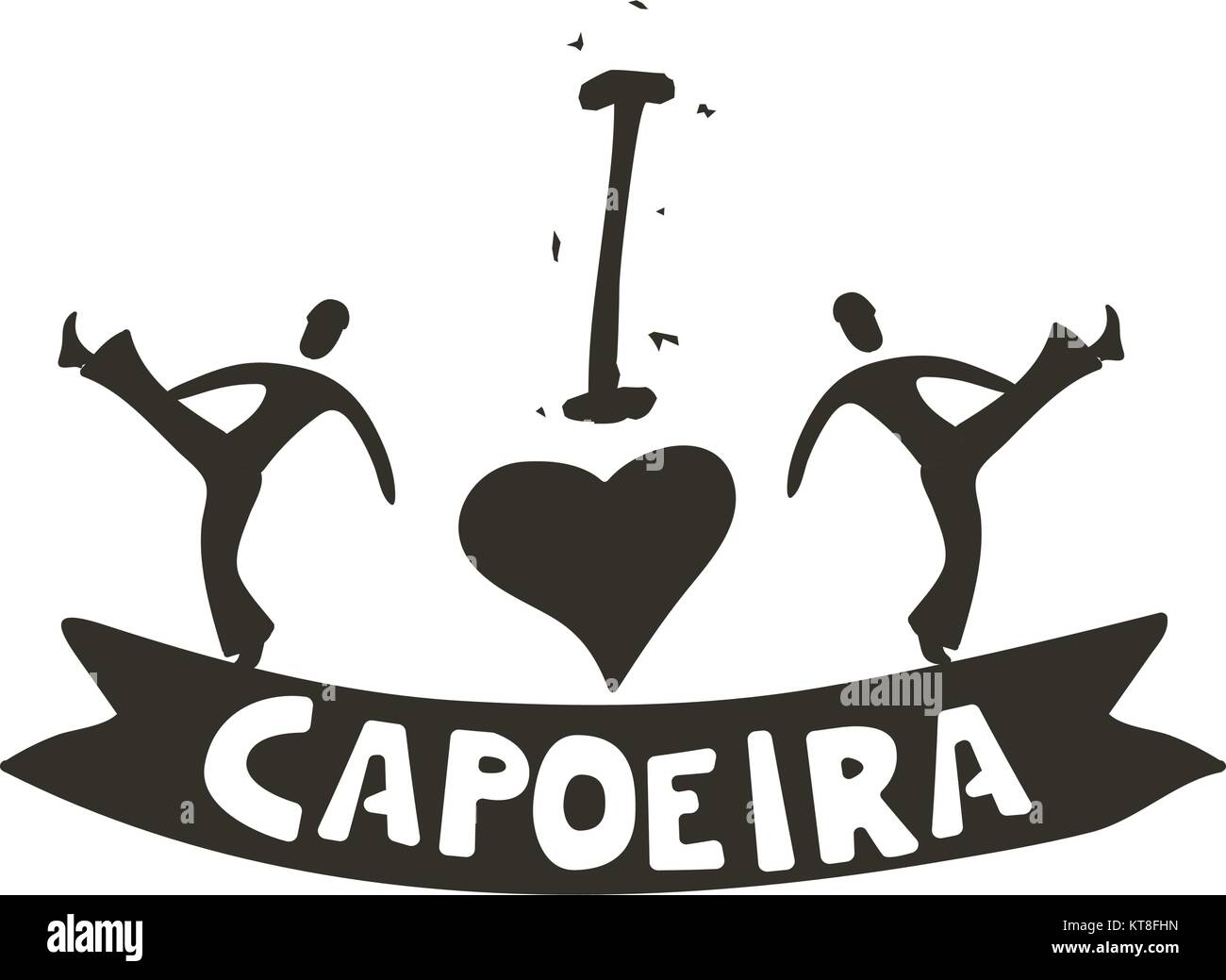 La Capoeira uniquement pour les braves poster Illustration de Vecteur