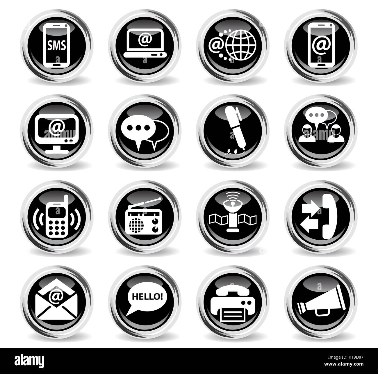 La communication icon set Banque D'Images