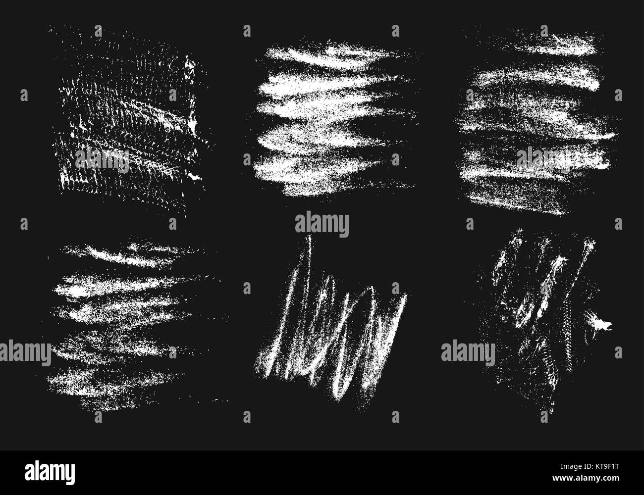 Charbon vecteur dessin abstrait sur fond noir, c Banque D'Images