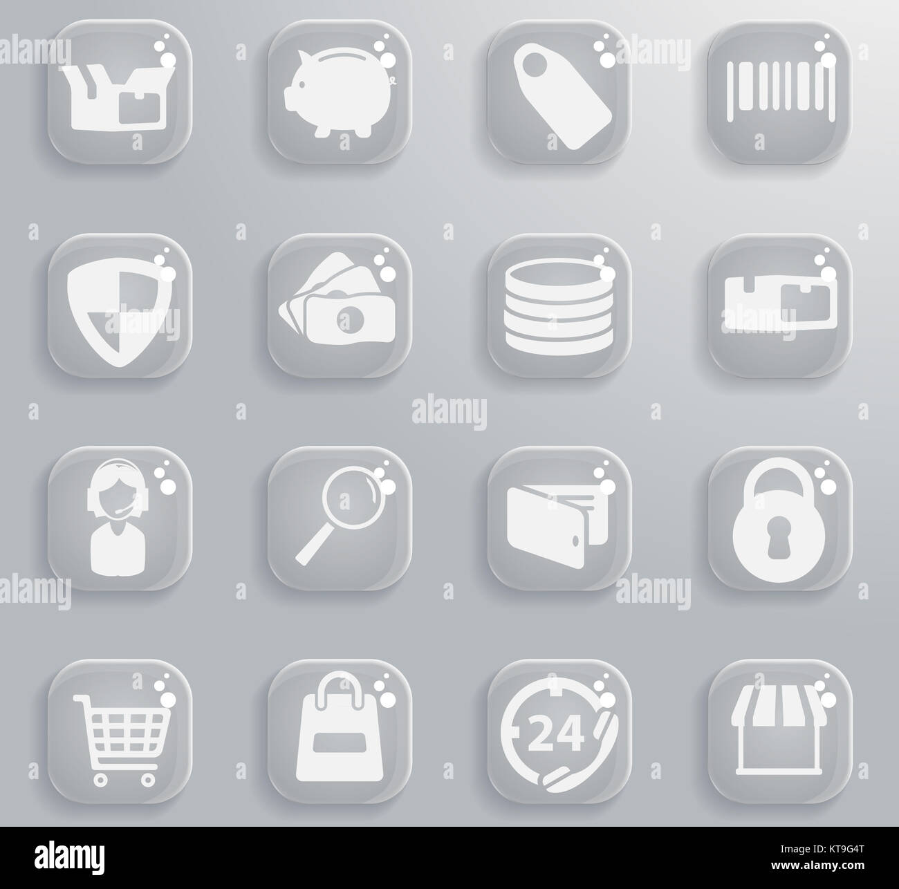 E-commerce icônes simplement Banque D'Images