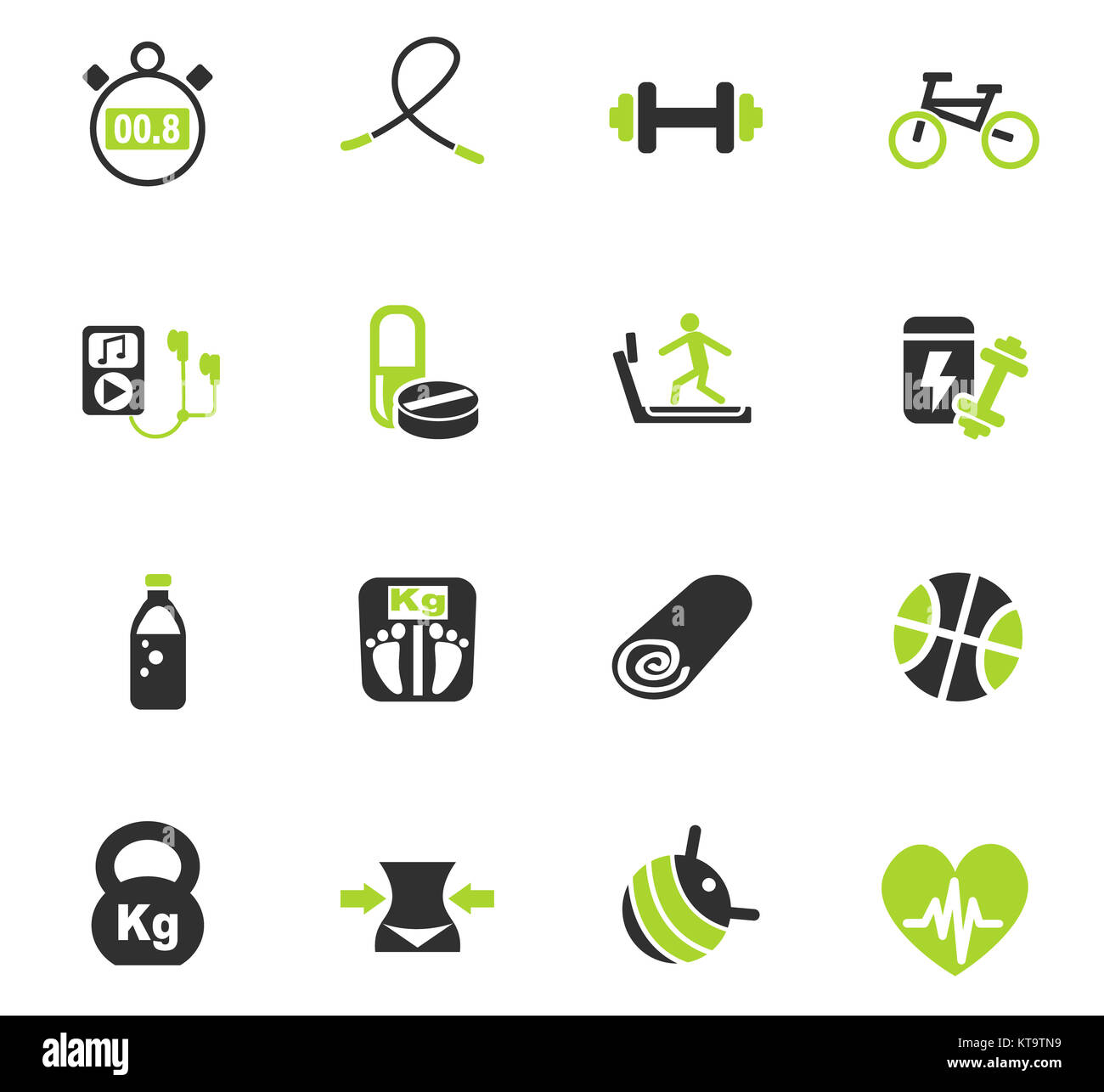 Icon Set fitness Banque D'Images