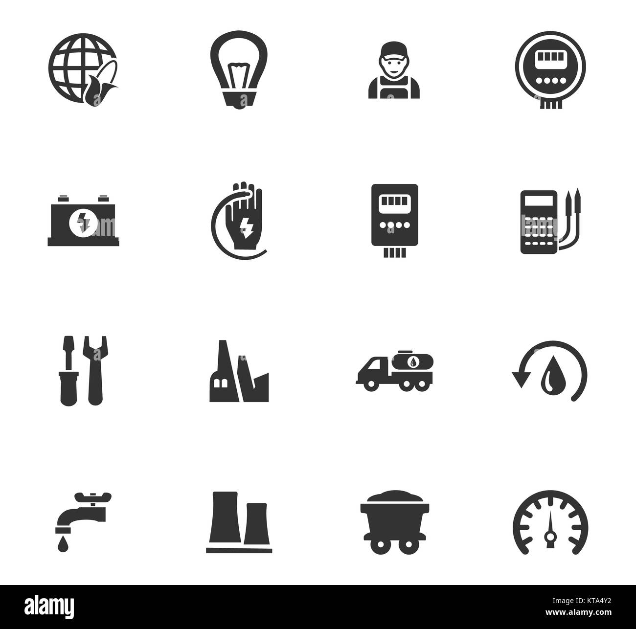 Alternative Energy icons set Banque D'Images
