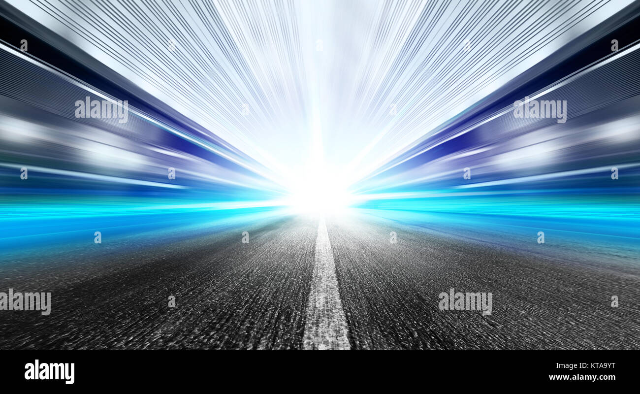 Roulant à vitesse élevée dans le tunnel - motion blur Banque D'Images