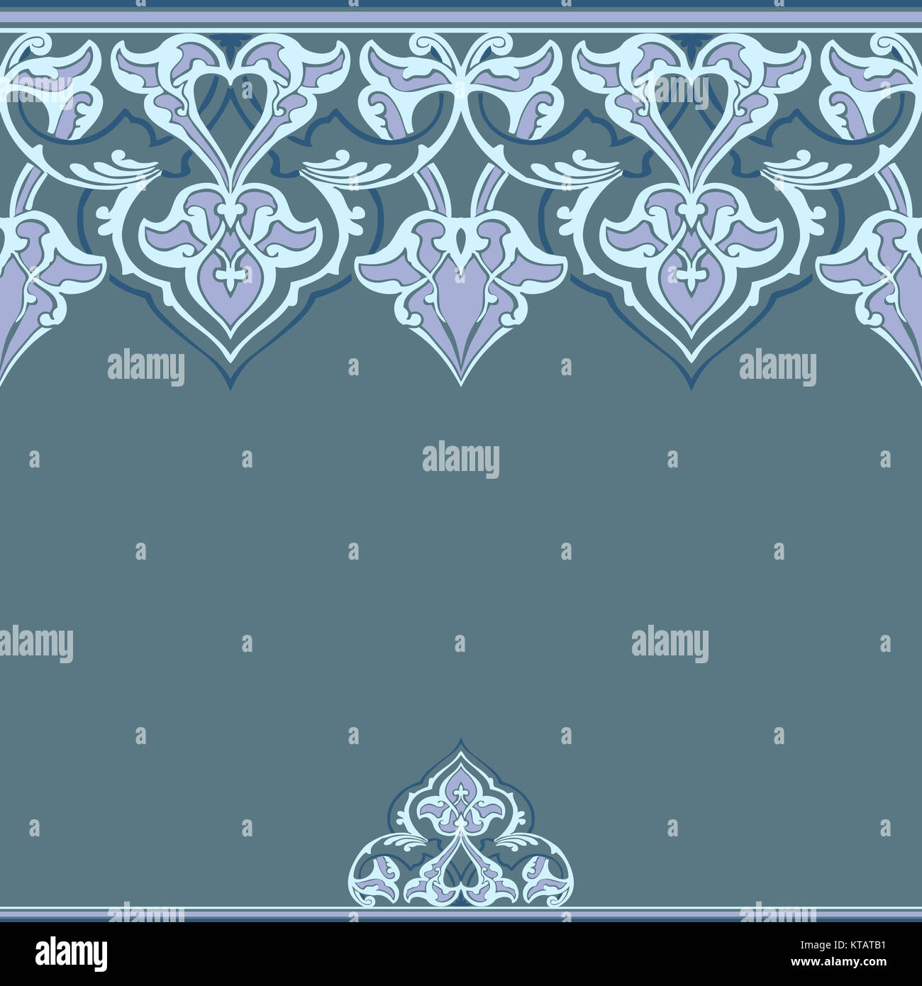 Vector ornate frontière perméable dans l'est de style. Banque D'Images