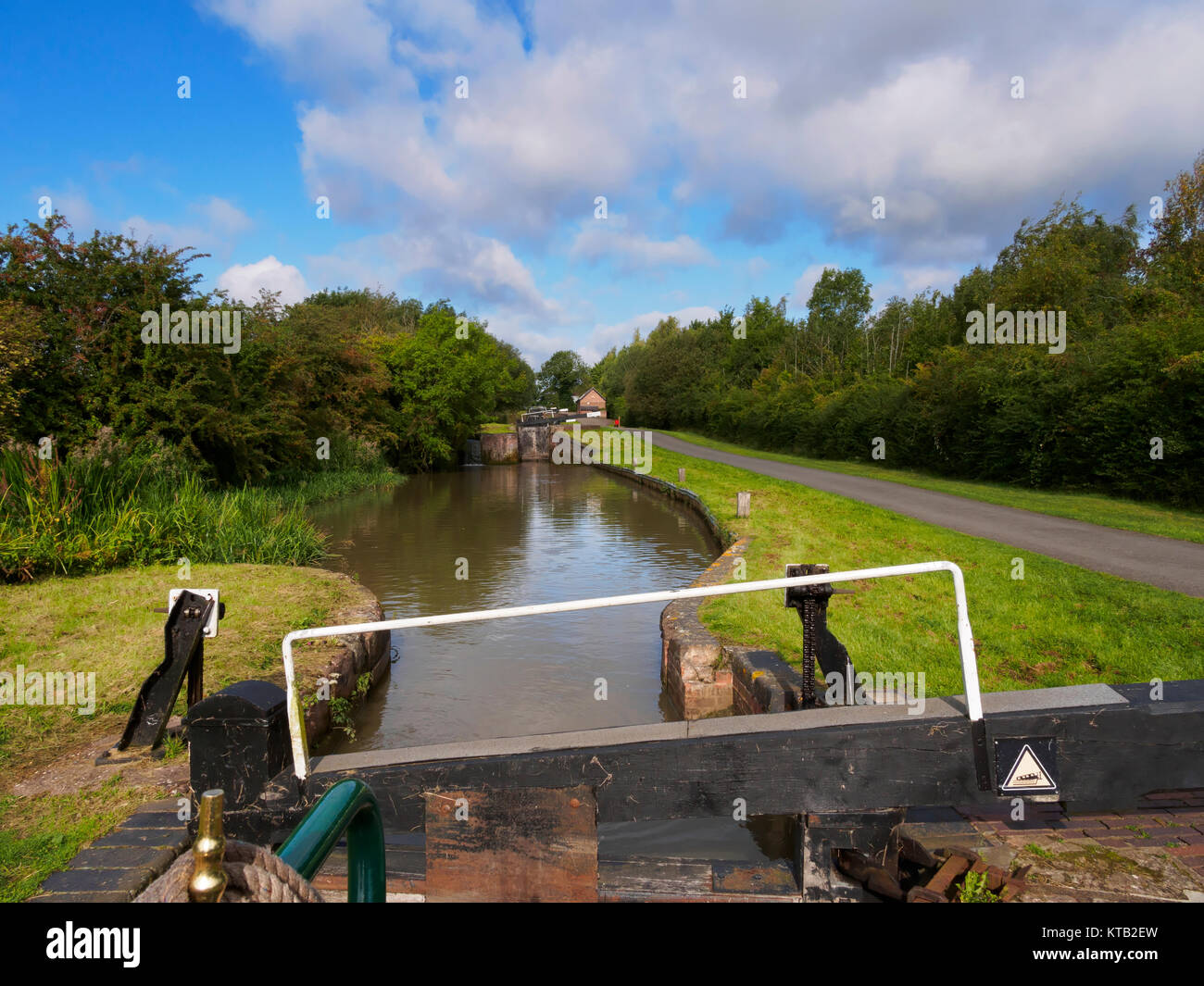 Serrures de Henley-in-Arden, Stratford-on-Avon Canal, Warwickshire Banque D'Images