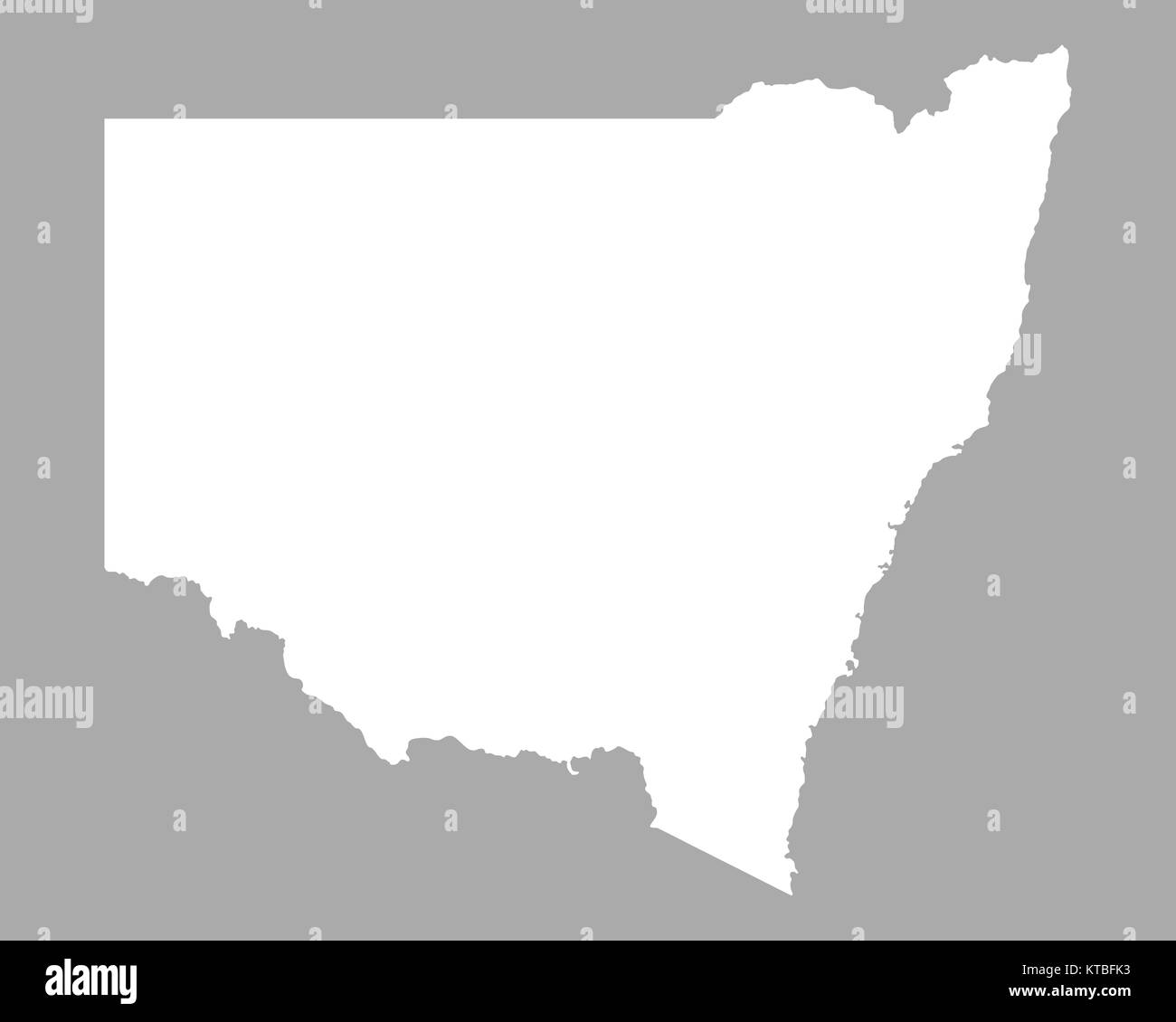 Karte von Nouvelle Galles du Sud Banque D'Images