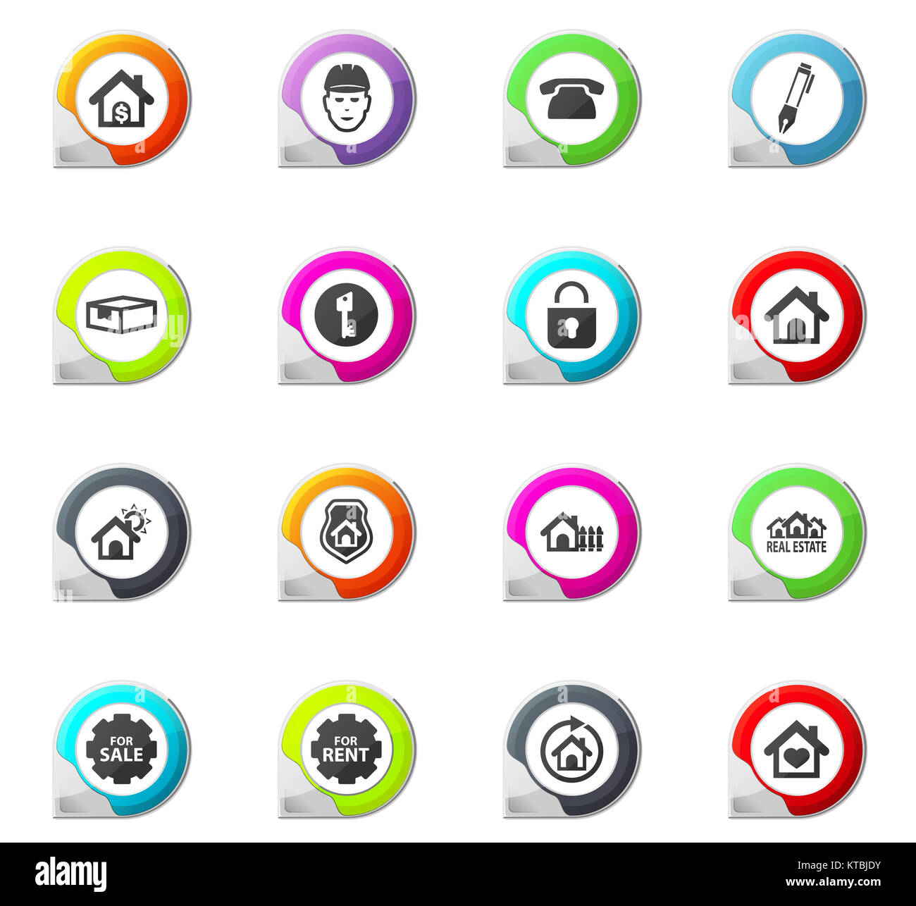 Real estate icons set Banque D'Images