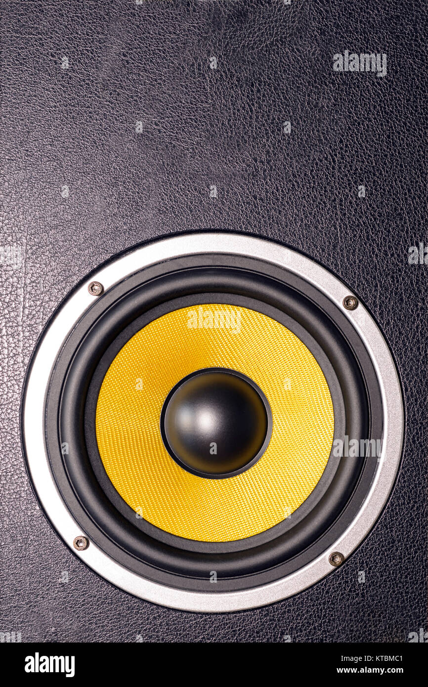 Haut-parleur woofer yellow Banque D'Images