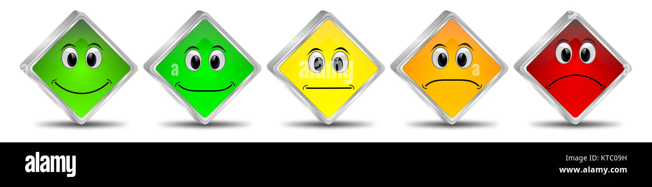 Colorés décoratifs Boutons de vote - 3D illustration Banque D'Images