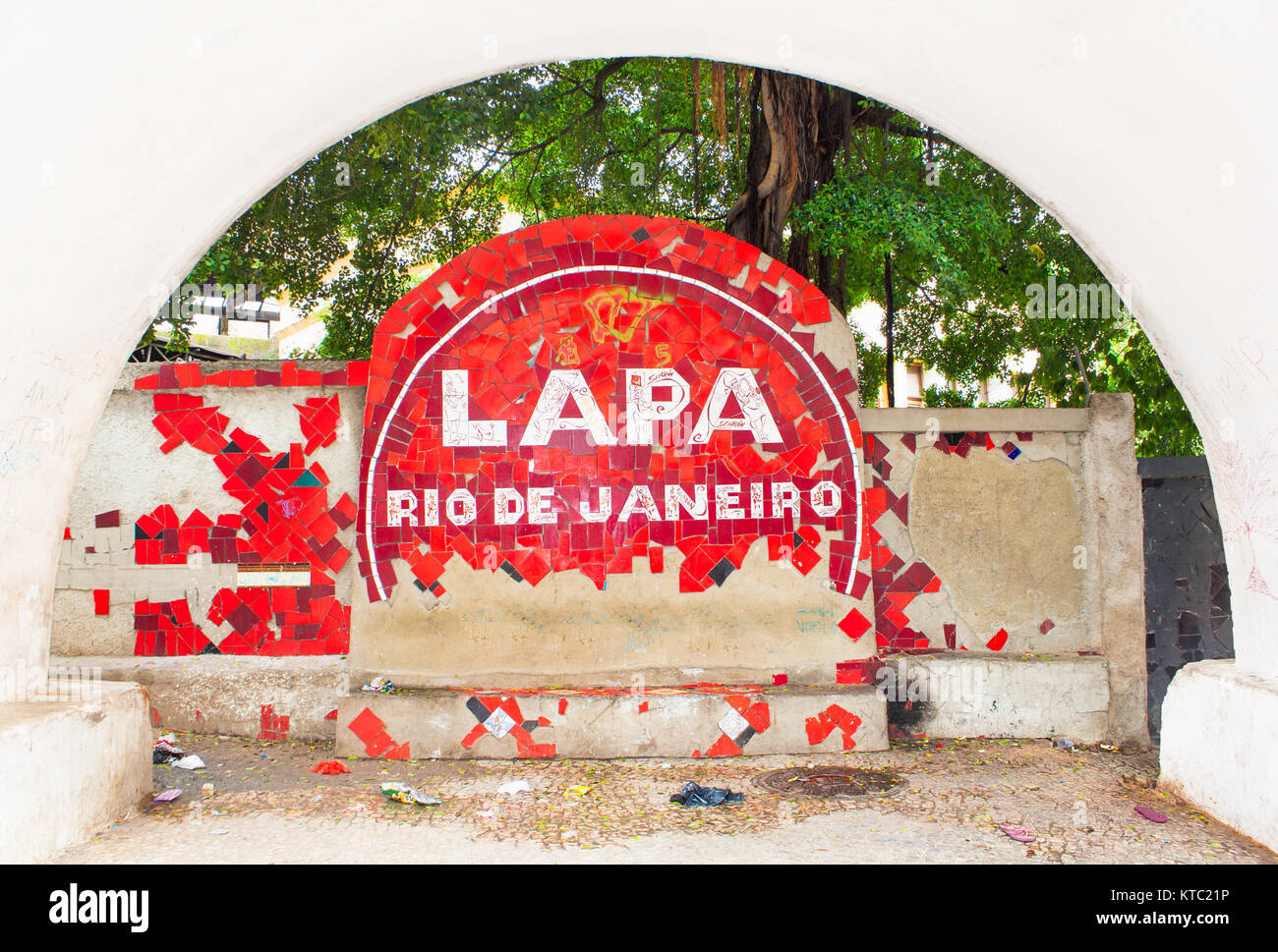 RIO DE JANEIRO - le 23 avril 2015 : passage Pablic en Lapa trimestre le 23 avril 2015, Rio de Janeiro, Brésil. Banque D'Images