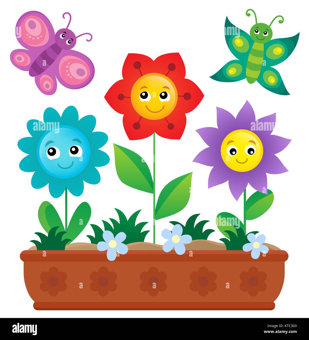 Boîte à fleurs image thème 2 Banque D'Images