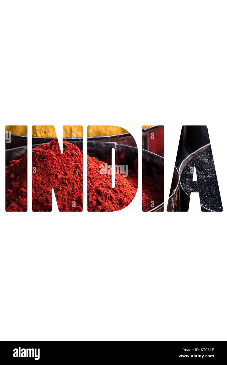 Les épices traditionnelles et fruits secs en bazar local en Inde. Banque D'Images