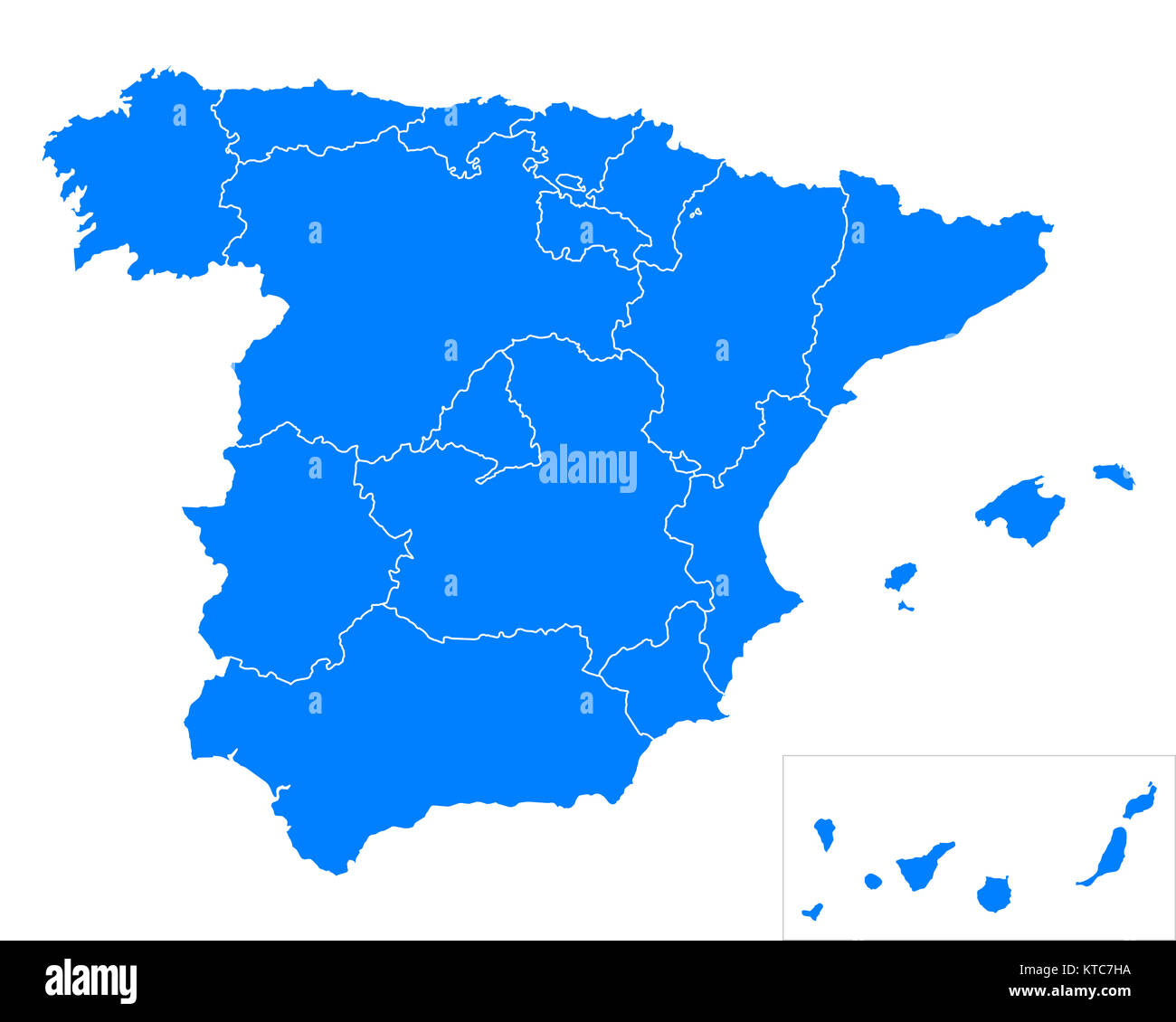 Carte De L Espagne Photo Stock Alamy
