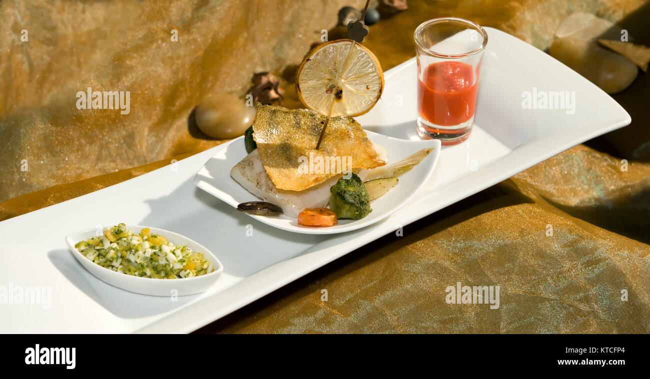 L'alimentation de luxe en restaurant de luxe Banque D'Images