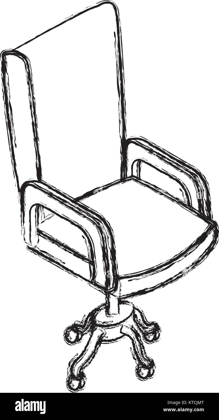 Ergonomic chair sketch Banque d'images noir et blanc - Alamy