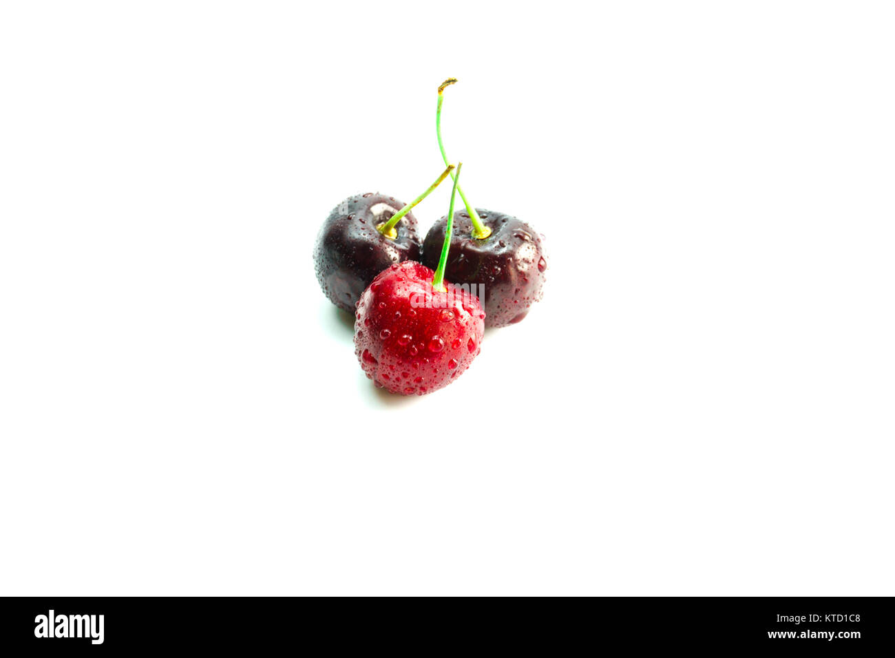 Cherry isolé sur fond blanc Banque D'Images
