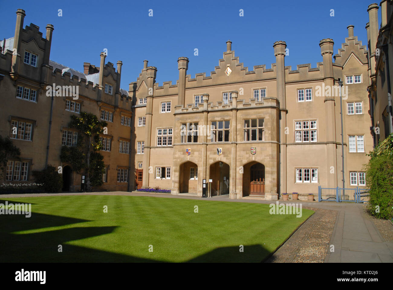 Cambridge, Royaume-Uni - 18 Avril 2015 : Hall Court à la Sidney Sussex College Banque D'Images