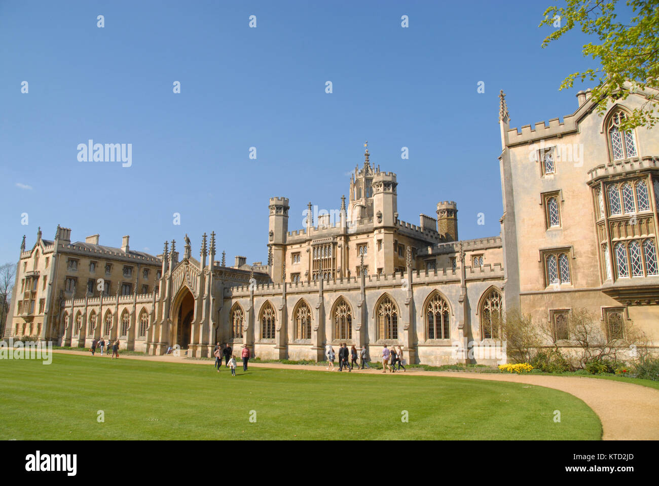 Cambridge, Royaume-Uni - 18 Avril 2015 : St John's College Banque D'Images