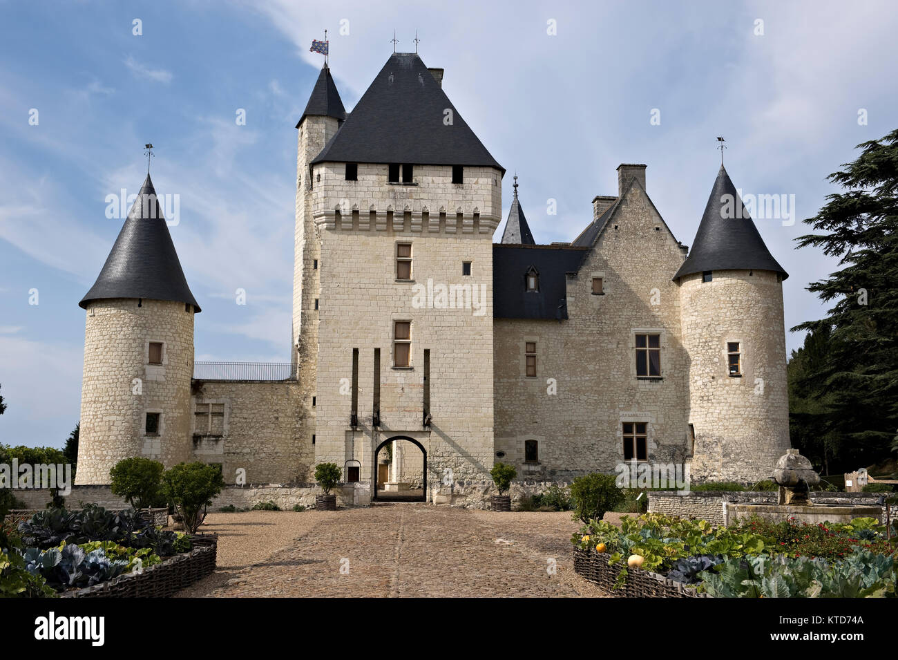 Chateau du Rivau, France. Coordonnées GPS : N°47,1036 0,3233°E Photo Stock Alamy