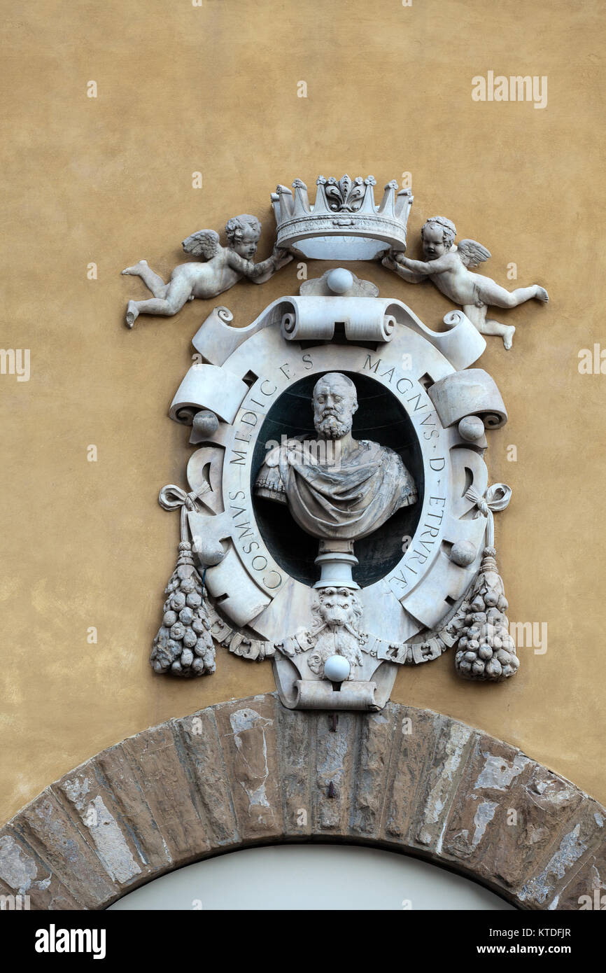 Florence - le buste Cosimo de' Medici Banque D'Images