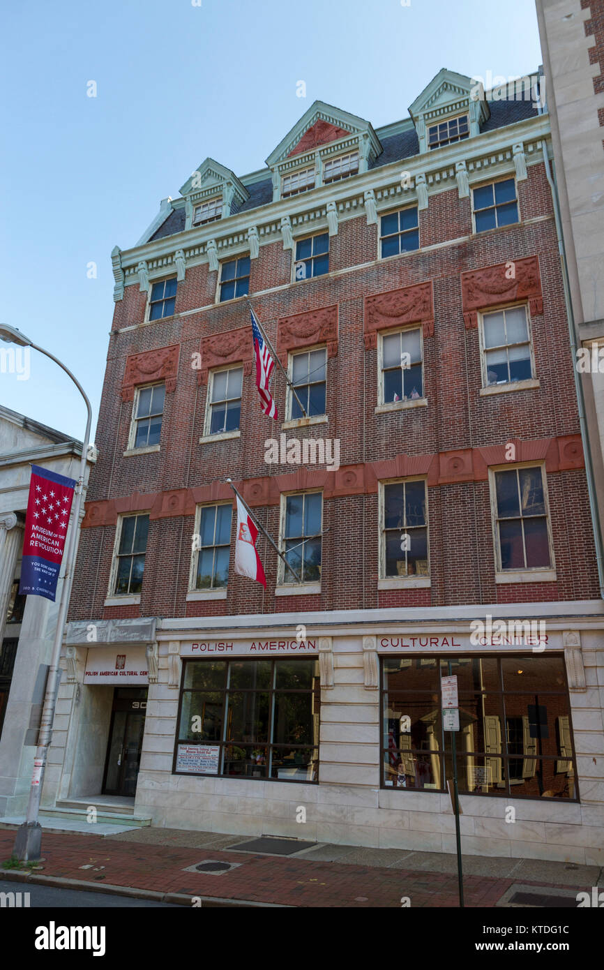 La Polish Centre Culturel Américain de Philadelphie, Pennsylvanie, États-Unis. Banque D'Images