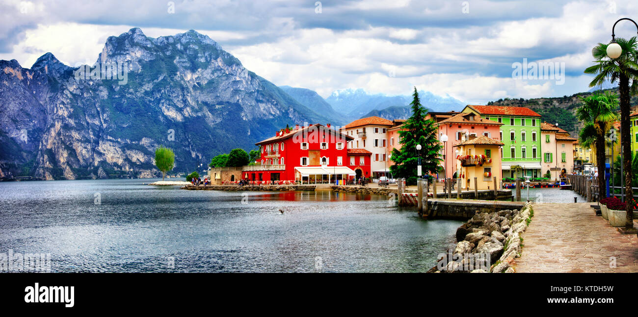 Torbole impressionnant village,3608,Italie. Banque D'Images