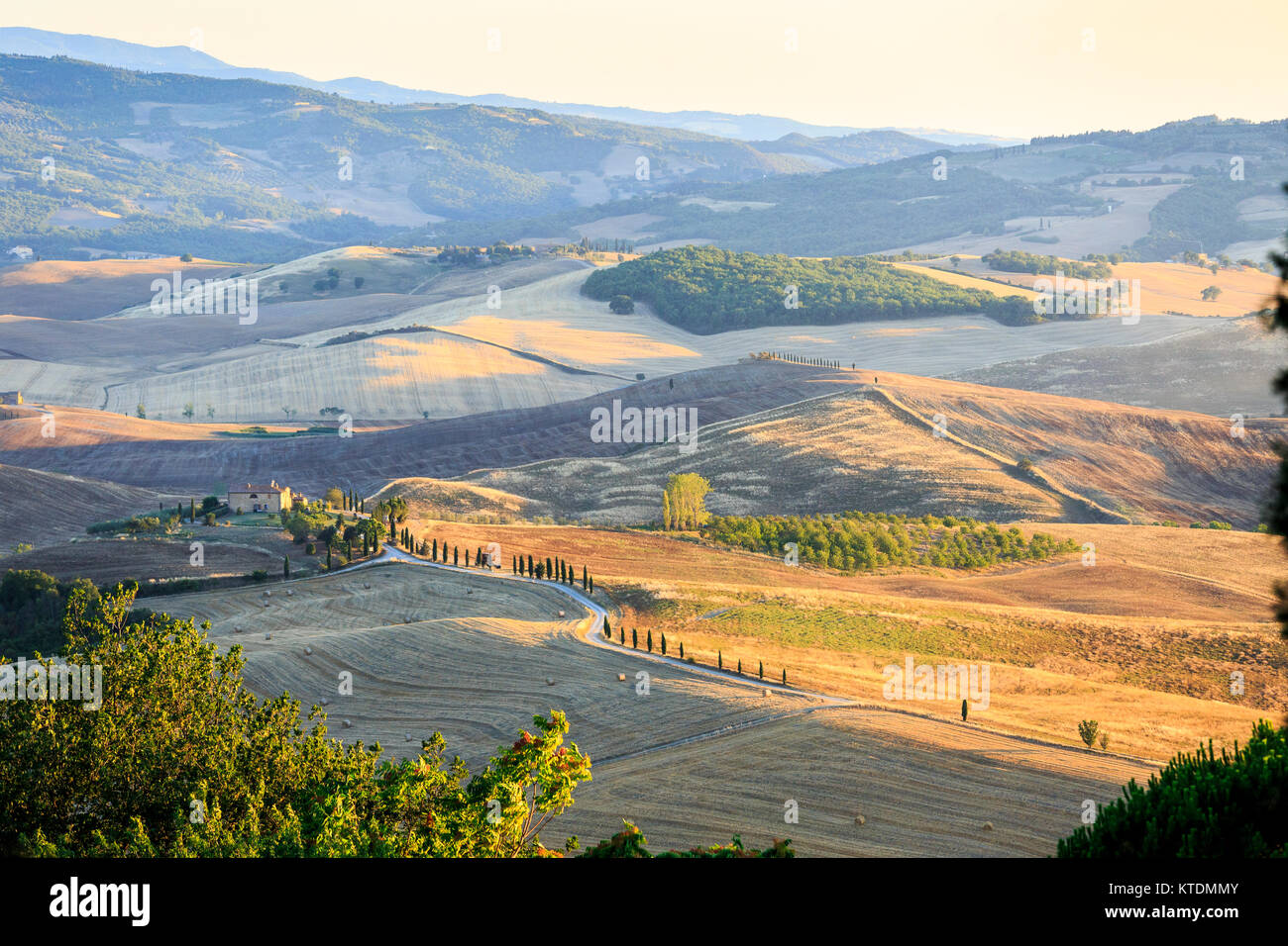 Val D'Orcia, Toscane, Italie Banque D'Images