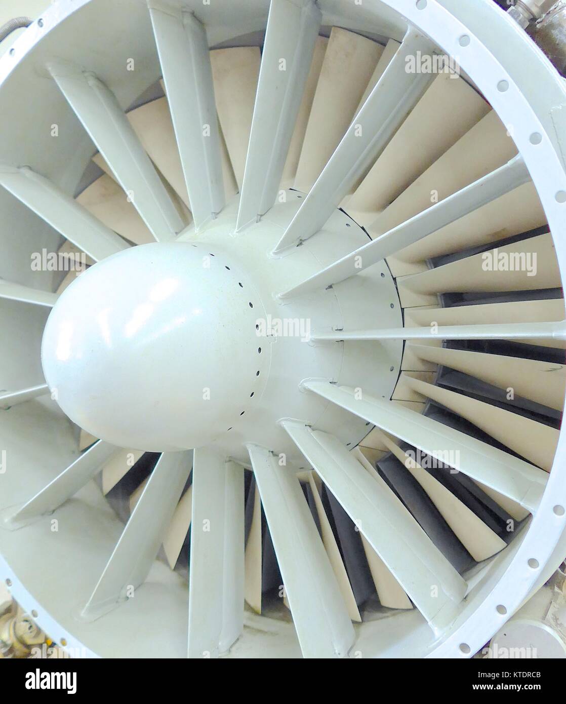 Ventilateur moteur d'avion close up Banque D'Images